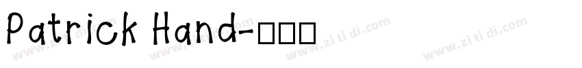 Patrick Hand字体转换